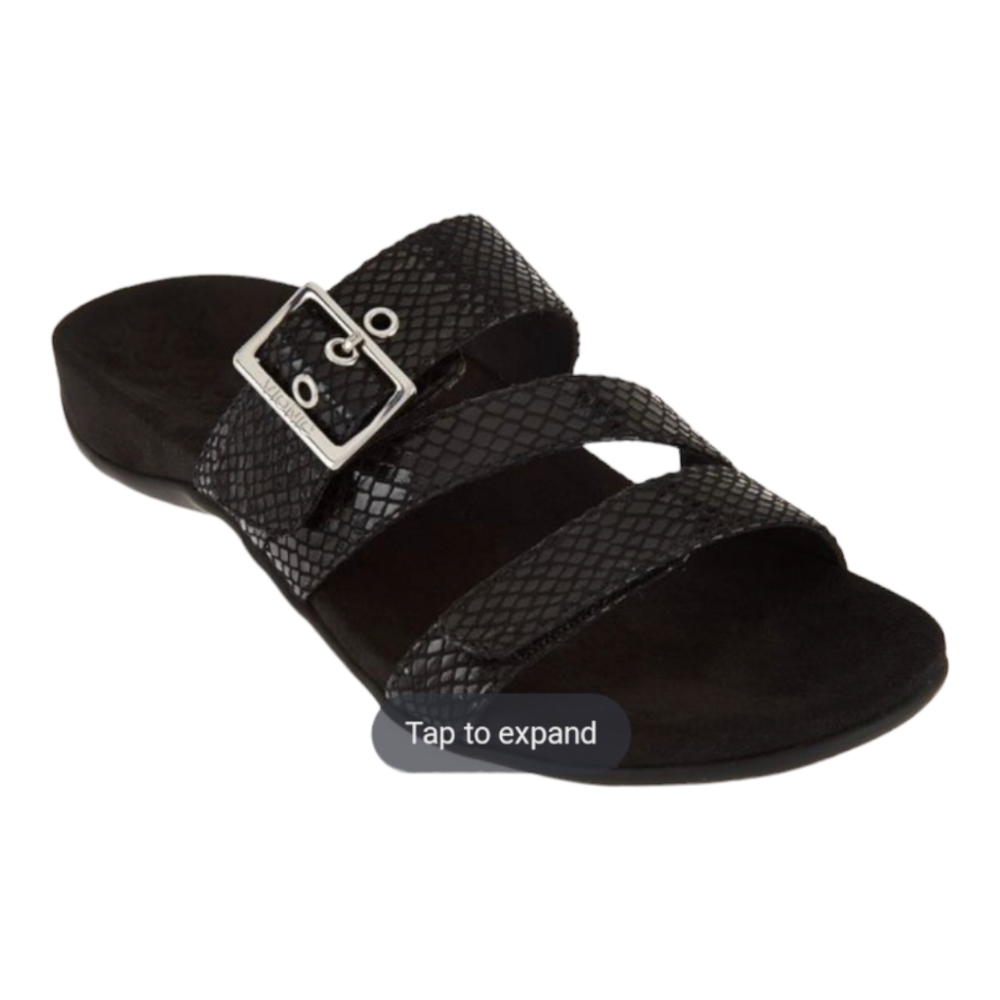 Vionic Skylar - Black Women's Adjustable Slide Orthotic Sandal EU 41 = US 9